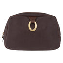 Christian Dior Trotter Canvas Clutch Bag PVC Brown Gold Auth ka7048-2