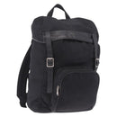 Saint Laurent Backpack Canvas Black Silver Auth ka7053-1