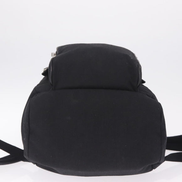 Saint Laurent Backpack Canvas Black Silver Auth ka7053