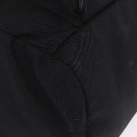 Saint Laurent Backpack Canvas Black Silver Auth ka7053