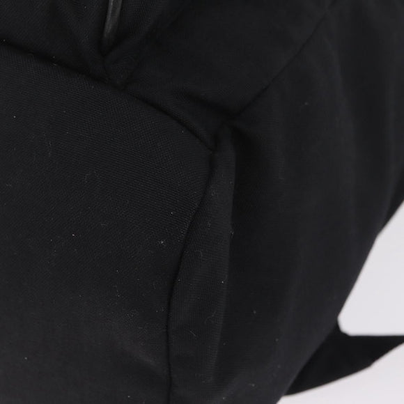 Saint Laurent Backpack Canvas Black Silver Auth ka7053