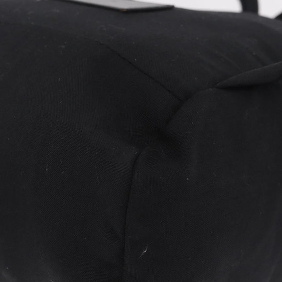 Saint Laurent Backpack Canvas Black Silver Auth ka7053