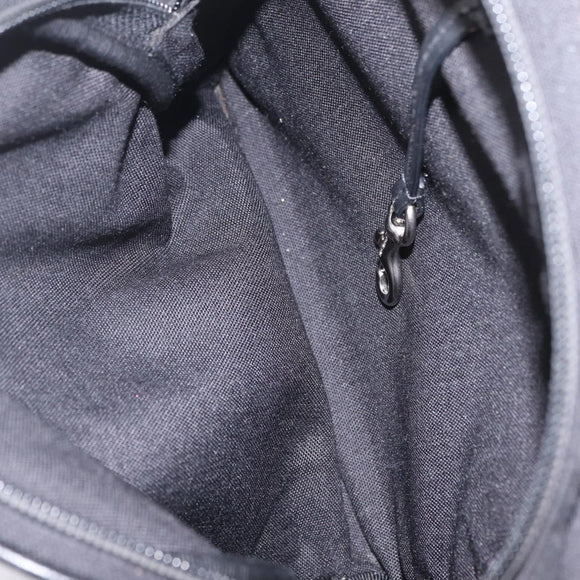 Saint Laurent Backpack Canvas Black Silver Auth ka7053
