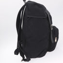 Saint Laurent Backpack Canvas Black Silver Auth ka7053-5