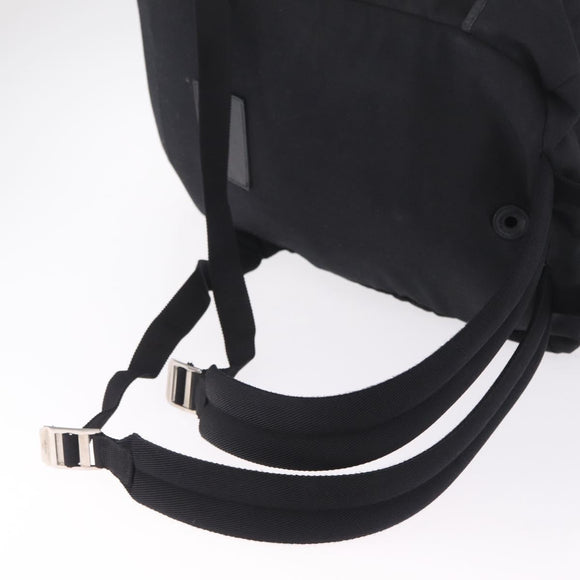 Saint Laurent Backpack Canvas Black Silver Auth ka7053