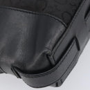 CELINE C Macadam Canvas Shoulder Bag Black Silver Auth ka7054-13