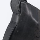 CELINE C Macadam Canvas Shoulder Bag Black Silver Auth ka7054-14