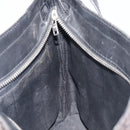 CELINE C Macadam Canvas Shoulder Bag Black Silver Auth ka7054-18