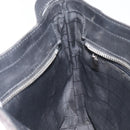 CELINE C Macadam Canvas Shoulder Bag Black Silver Auth ka7054-19