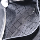 CELINE C Macadam Canvas Shoulder Bag Black Silver Auth ka7054-21