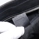 CELINE C Macadam Canvas Shoulder Bag Black Silver Auth ka7054-22