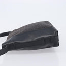 CELINE C Macadam Canvas Shoulder Bag Black Silver Auth ka7054-5