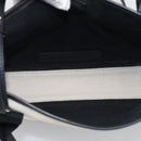 Balenciaga Navy Cabas XS Hand Bag Canvas 2way Black White 390346 Auth ka7055-17
