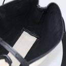 Balenciaga Navy Cabas XS Hand Bag Canvas 2way Black White 390346 Auth ka7055-18