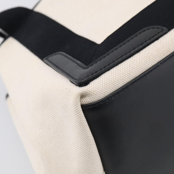 Balenciaga Navy Cabas S Hand Bag Canvas Black White 339933 Auth ka7056A