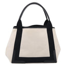 Balenciaga Navy Cabas S Hand Bag Canvas Black White 339933 Auth ka7056A-3