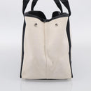 Balenciaga Navy Cabas S Hand Bag Canvas Black White 339933 Auth ka7056A-4