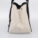 Balenciaga Navy Cabas S Hand Bag Canvas Black White 339933 Auth ka7056A-5