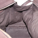 Saint Laurent Cavas Chic Hand Bag Leather Dark Brown Gold Auth ka7057-20