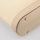Salvatore Ferragamo Tote Bag Patent Leather Ivory Silver Auth ka7058-11