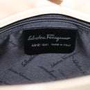 Salvatore Ferragamo Tote Bag Patent Leather Ivory Silver Auth ka7058-15