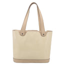 Salvatore Ferragamo Tote Bag Patent Leather Ivory Silver Auth ka7058-2