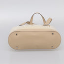 Salvatore Ferragamo Tote Bag Patent Leather Ivory Silver Auth ka7058-7