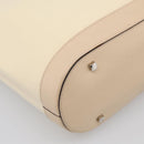Salvatore Ferragamo Tote Bag Patent Leather Ivory Silver Auth ka7058-9