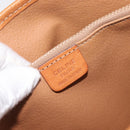 CELINE Macadam Canvas Tote Bag PVC Beige Gold Auth ka7059-16