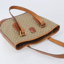 CELINE Macadam Canvas Tote Bag PVC Beige Gold Auth ka7059-6