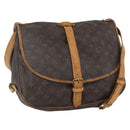 LOUIS VUITTON Monogram Saumur 35 Shoulder Bag M42254 LV Auth ka706-1
