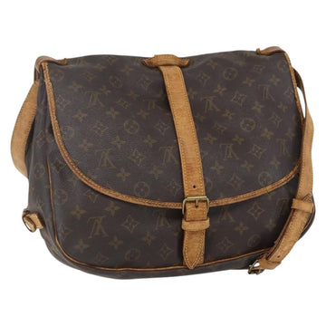 LOUIS VUITTON Monogram Saumur 35 Shoulder Bag M42254 LV Auth ka706