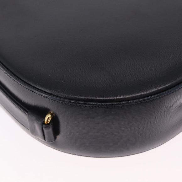 Cartier Shoulder Bag Leather Black Gold Auth ka7060A
