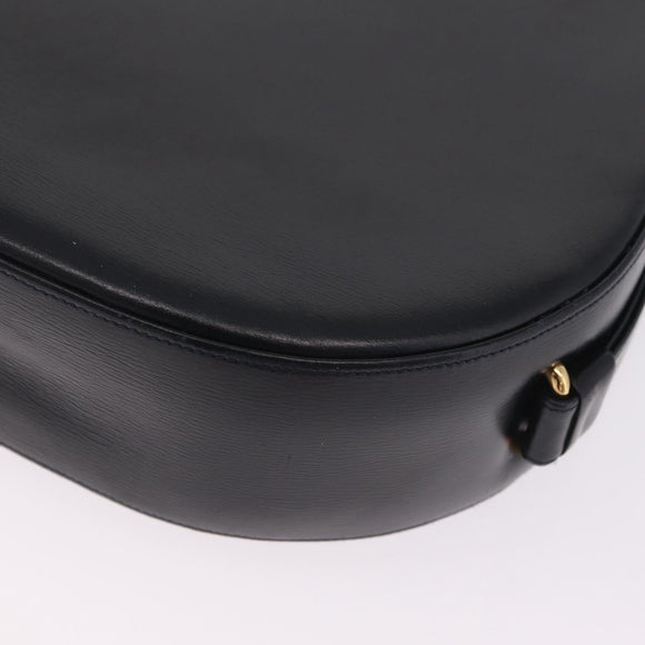 Cartier Shoulder Bag Leather Black Gold Auth ka7060A