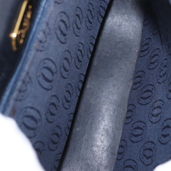 Cartier Shoulder Bag Leather Black Gold Auth ka7060A