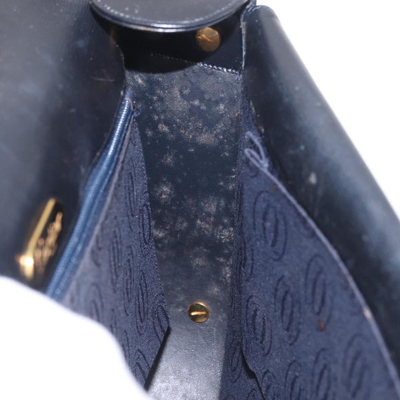 Cartier Shoulder Bag Leather Black Gold Auth ka7060A