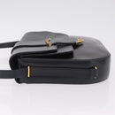 Cartier Shoulder Bag Leather Black Gold Auth ka7060A-5
