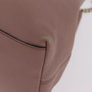 GUCCI Chain Soho Shoulder Bag Leather Pink Gold 308982 Auth ka7062-11