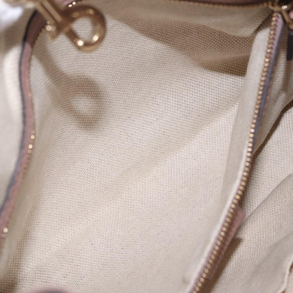 GUCCI Chain Soho Shoulder Bag Leather Pink Gold 308982 Auth ka7062