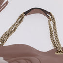GUCCI Chain Soho Shoulder Bag Leather Pink Gold 308982 Auth ka7062-8