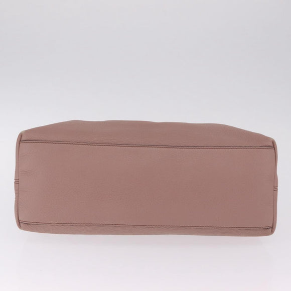 GUCCI Chain Soho Shoulder Bag Leather Pink Gold 308982 Auth ka7062
