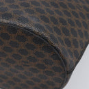 CELINE Macadam Canvas Shoulder Bag PVC Leather Black Gold Auth ka7063V-10