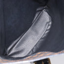 CELINE Macadam Canvas Shoulder Bag PVC Leather Black Gold Auth ka7063V-17