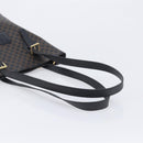 CELINE Macadam Canvas Shoulder Bag PVC Leather Black Gold Auth ka7063V-7