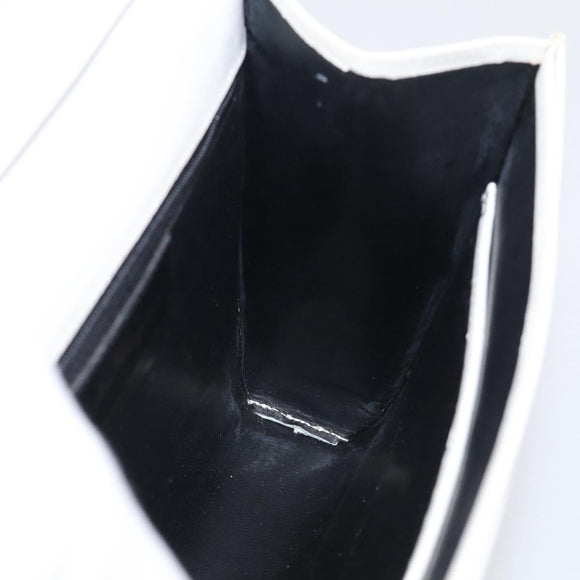 Salvatore Ferragamo Shoulder Bag Leather White Gold Auth ka7065