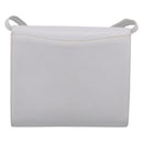 Salvatore Ferragamo Shoulder Bag Leather White Gold Auth ka7065-3