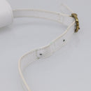 Salvatore Ferragamo Shoulder Bag Leather White Gold Auth ka7065-8