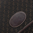 LOEWE Shoulder Bag Canvas Dark Brown Gold Auth ka7066-16