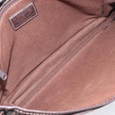 LOEWE Shoulder Bag Canvas Dark Brown Gold Auth ka7066-19