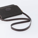 LOEWE Shoulder Bag Canvas Dark Brown Gold Auth ka7066-7